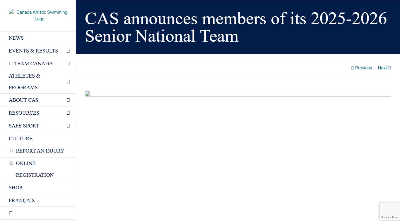 CAS announces members of its 2025-2026 Senior National Team - Canada Artistic Swimming